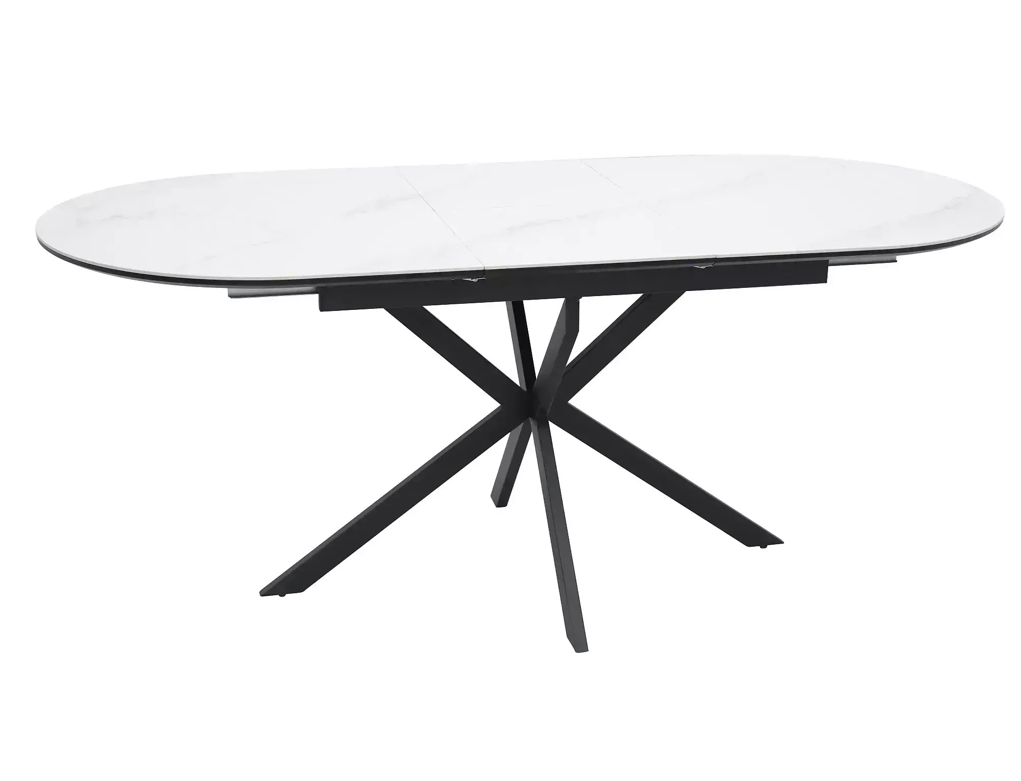 Signal Jídelní rozkládací stůl Gaston 140/180 cm keramika bílý mramor/černý