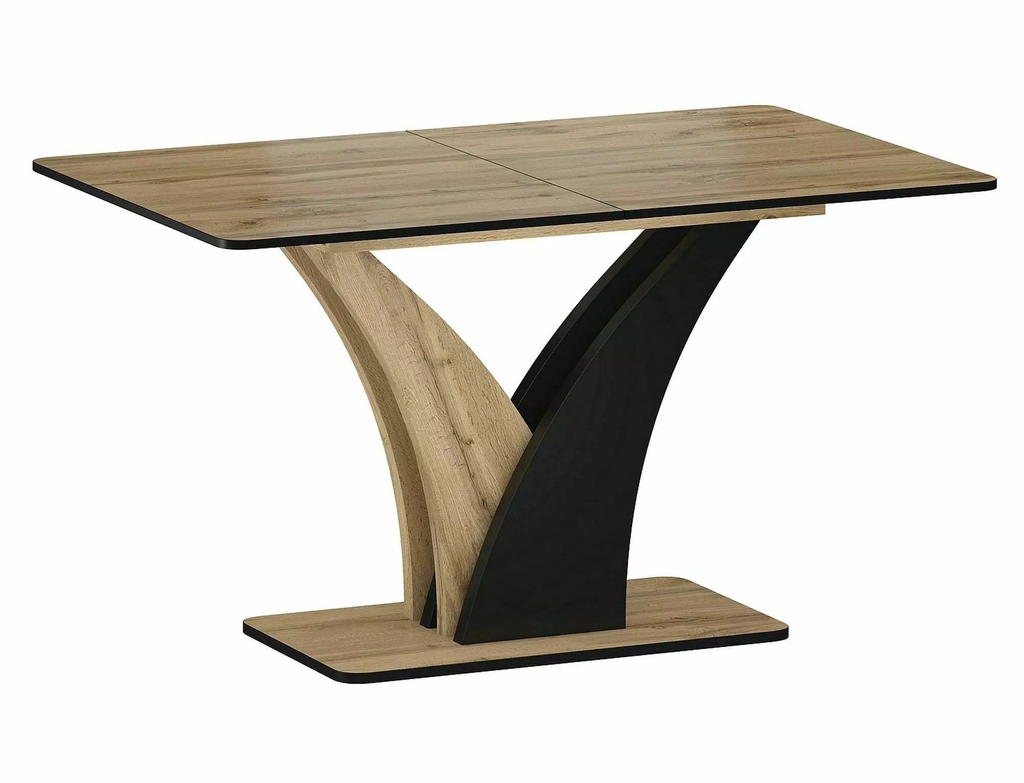 Signal Jídelní rozkládací stůl Vento 120/160 cm dub Artisan/černý - Obrázek 2