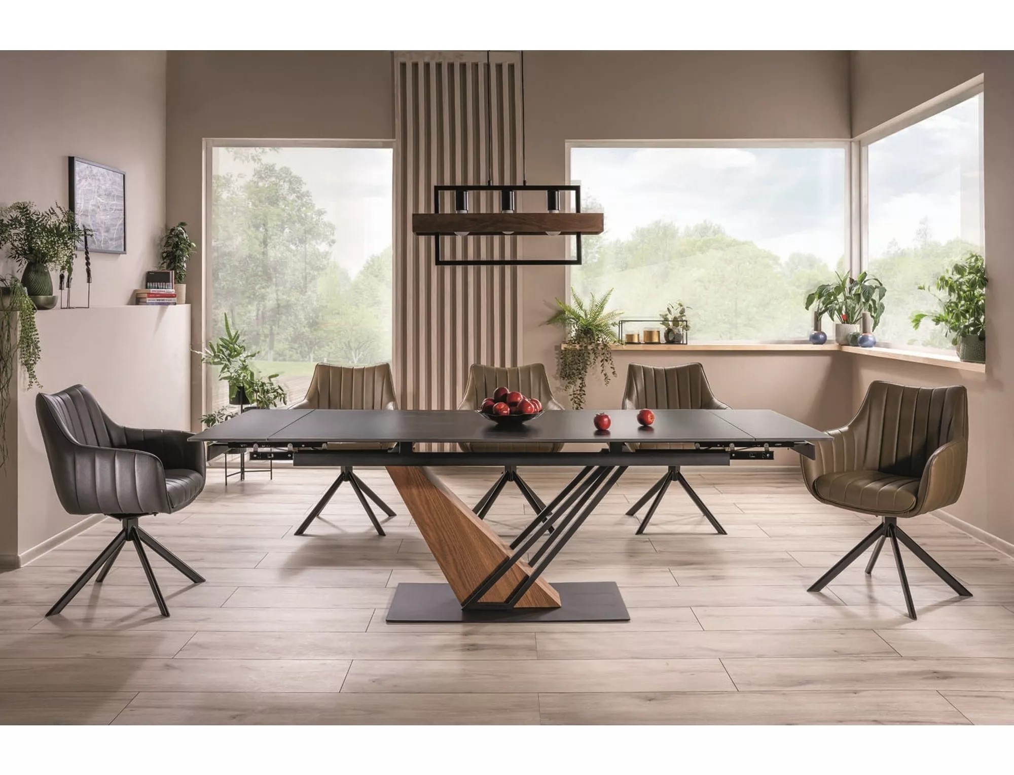 Signal Rozkládací jídelní stůl Genesis 160/220 cm bílý mramor/dub přírodní - Obrázek 2
