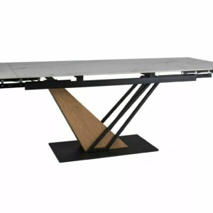 Signal Rozkládací jídelní stůl Genesis 180/240 cm bílý/dub přírodní