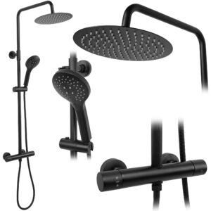 Sprchový set s termostatem Rea Vincent černý - termostatická baterie