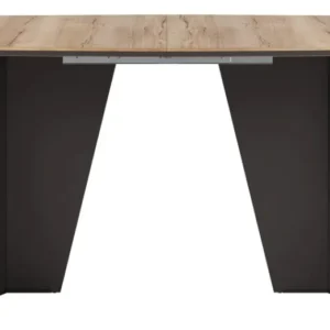 Szynaka Jídelní rozkládací stůl Monza 156/206 cm černý/dub Halifax