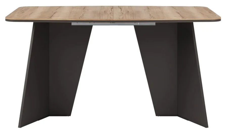 Szynaka Jídelní rozkládací stůl Monza 156/206 cm černý/dub Halifax