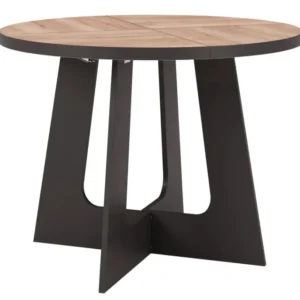 Szynaka Rozkládací jídelní stůl Belagio 110/160 cm černý/dub Halifax
