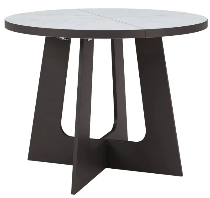Szynaka Rozkládací jídelní stůl Belagio 110/160 cm černý/mramor