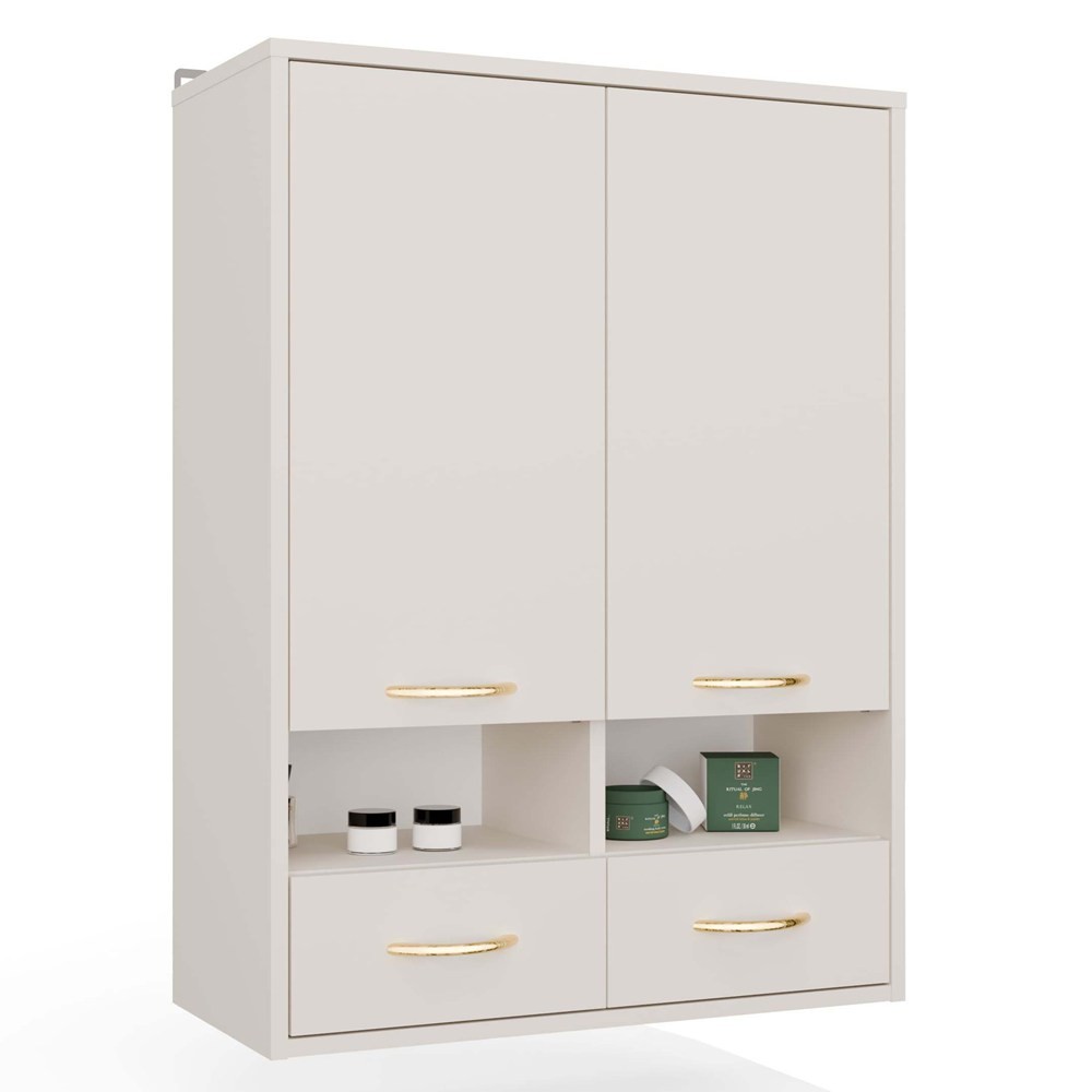 TP Living Horní závěsná koupelnová skříňka Nina W2D2P2S 66 cm kašmírová