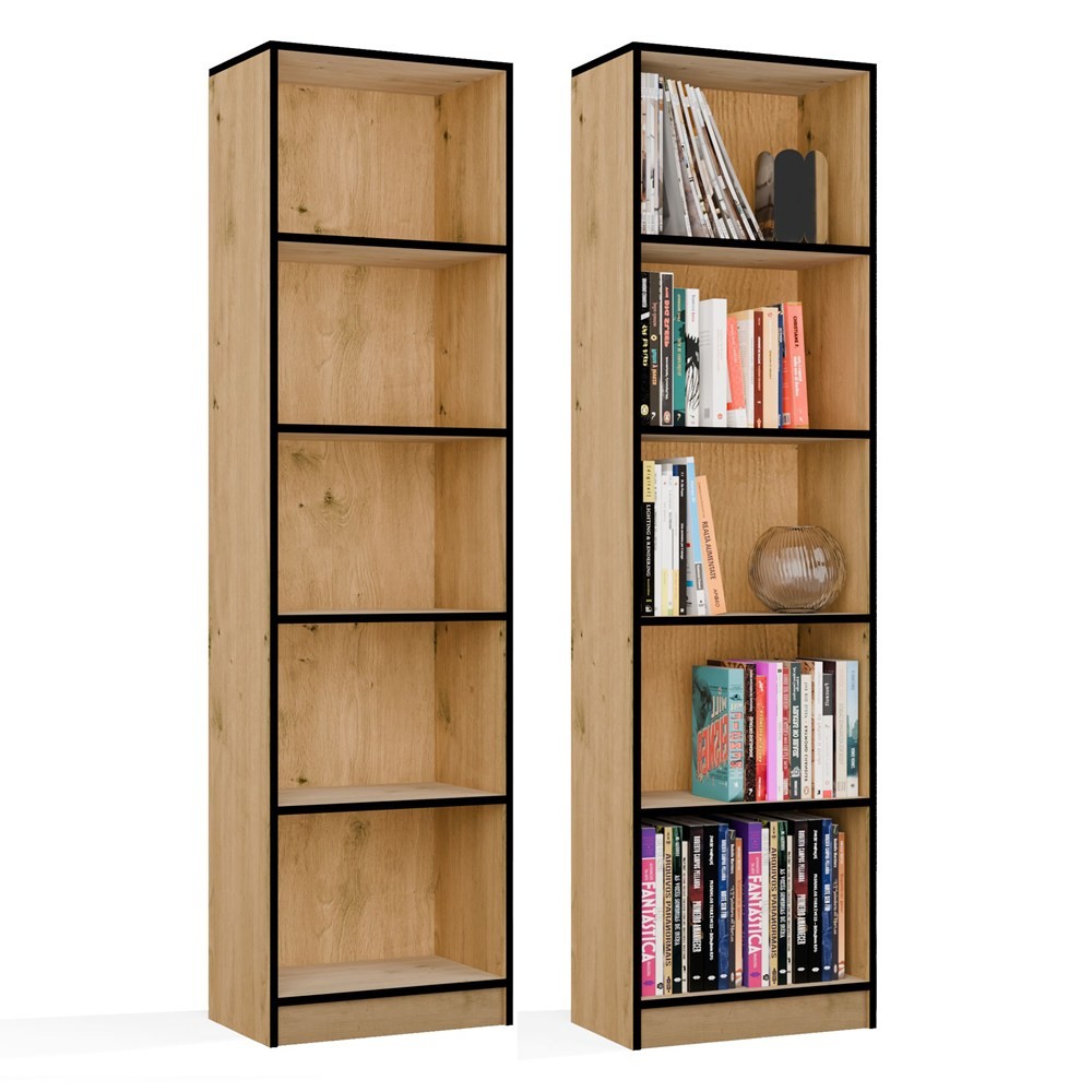 TP Living Knihovna R50 50 cm dub Artisan/černá - Obrázek 2