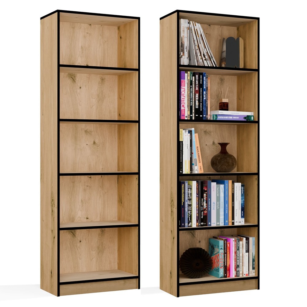 TP Living Knihovna R60 60 cm dub Artisan/černá - Obrázek 2