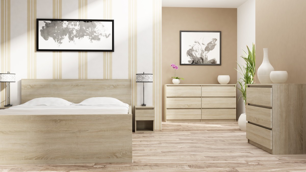 TP Living Komoda MALWA M4 světlý dub - Obrázek 2