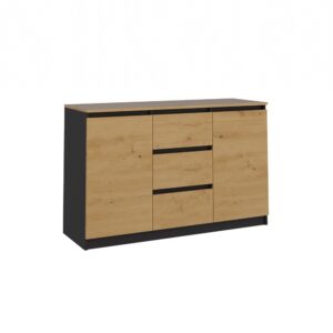 TP Living Komoda TWO DEE 120 cm antracitová/dub artisan