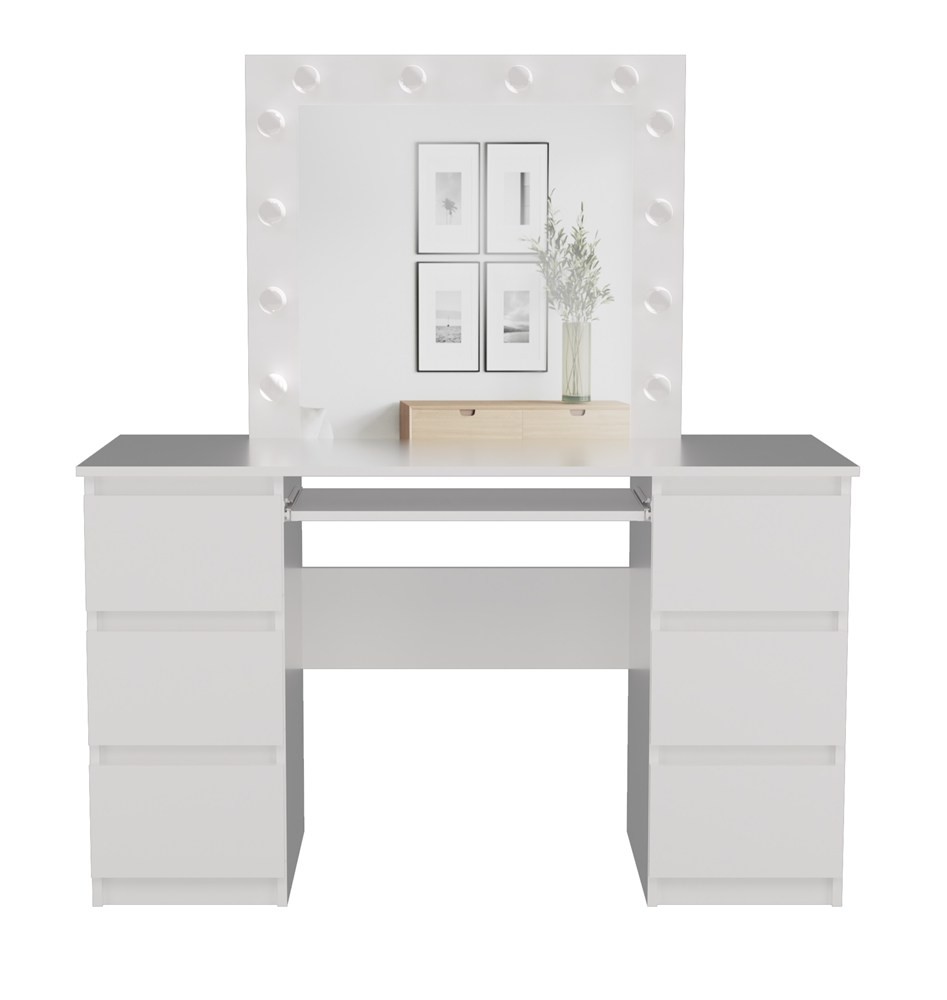 TP Living Kosmetický stolek s LED KUBA bílý - Obrázek 2