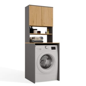 TP Living Koupelnová skříňka nad pračku Pola Multi antracit/dub Artisan