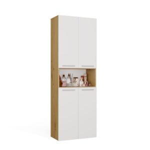 TP Living Koupelnová skříňka s 2 koši na prádlo NEL 2K DK bílá/dub Artisan