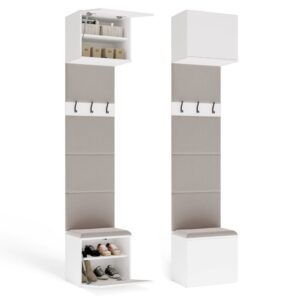 TP Living Předsíňová stěna HAGA 1W 50 cm bílá/kašmír