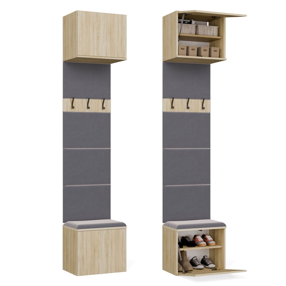 TP Living Předsíňová stěna HAGA 1W 50 cm dub Sonoma - Obrázek 2