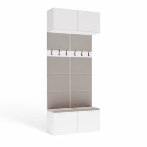 TP Living Předsíňová stěna HAGA 2W 100 cm bílá