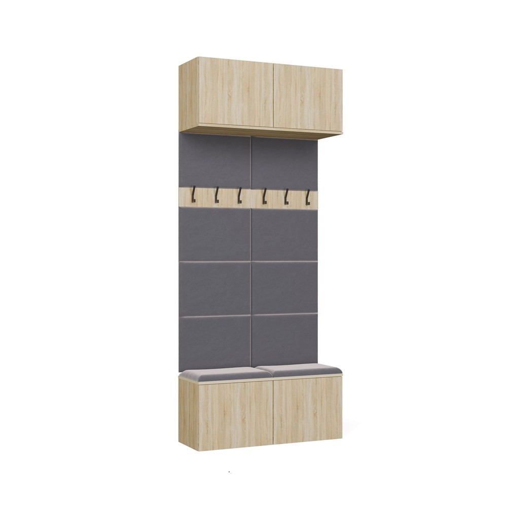 TP Living Předsíňová stěna HAGA 2W 100 cm dub Sonoma