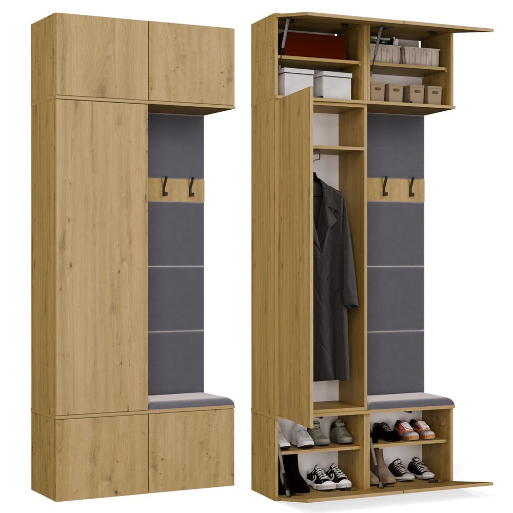TP Living Předsíňová stěna Haga 1Sz1W 100 cm dub Artisan - Obrázek 2