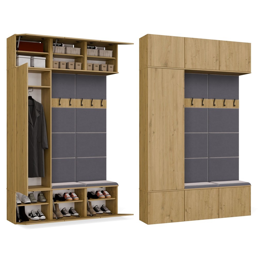 TP Living Předsíňová stěna Haga 1Sz2W 150 cm dub Artisan - Obrázek 2