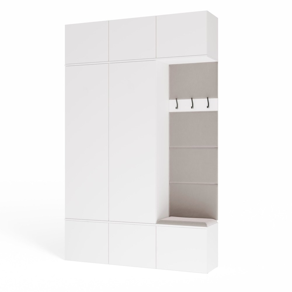 TP Living Předsíňová stěna Haga 2Sz1W 150 cm bílá