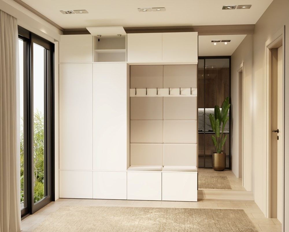 TP Living Předsíňová stěna Haga 2Sz2W 200 cm bílá - Obrázek 2