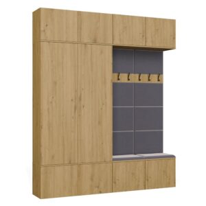 TP Living Předsíňová stěna Haga 2Sz2W 200 cm dub Artisan