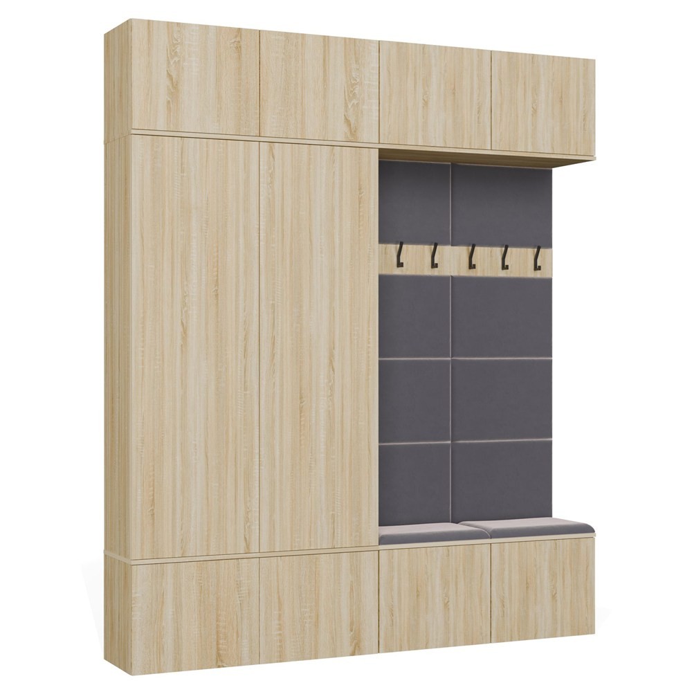 TP Living Předsíňová stěna Haga 2Sz2W 200 cm dub Sonoma - Obrázek 2