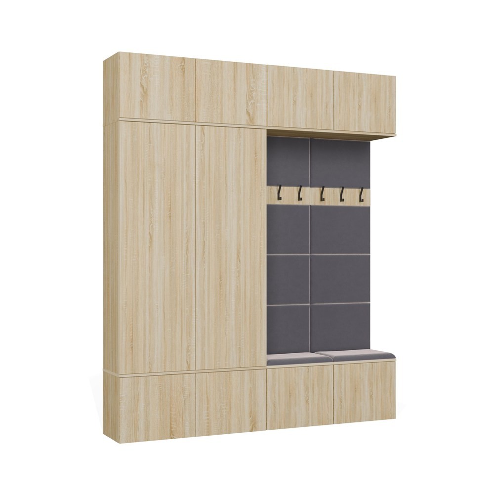 TP Living Předsíňová stěna Haga 2Sz2W 200 cm dub Sonoma