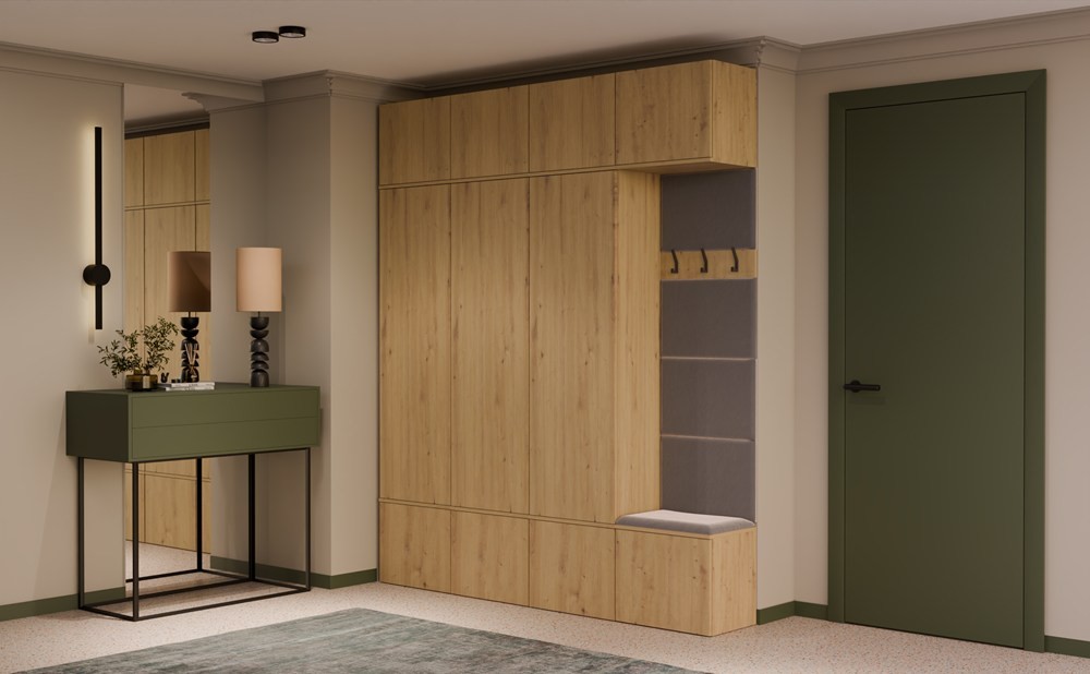 TP Living Předsíňová stěna Haga 3Sz1W 200 cm dub Artisan - Obrázek 2