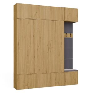 TP Living Předsíňová stěna Haga 3Sz1W 200 cm dub Artisan