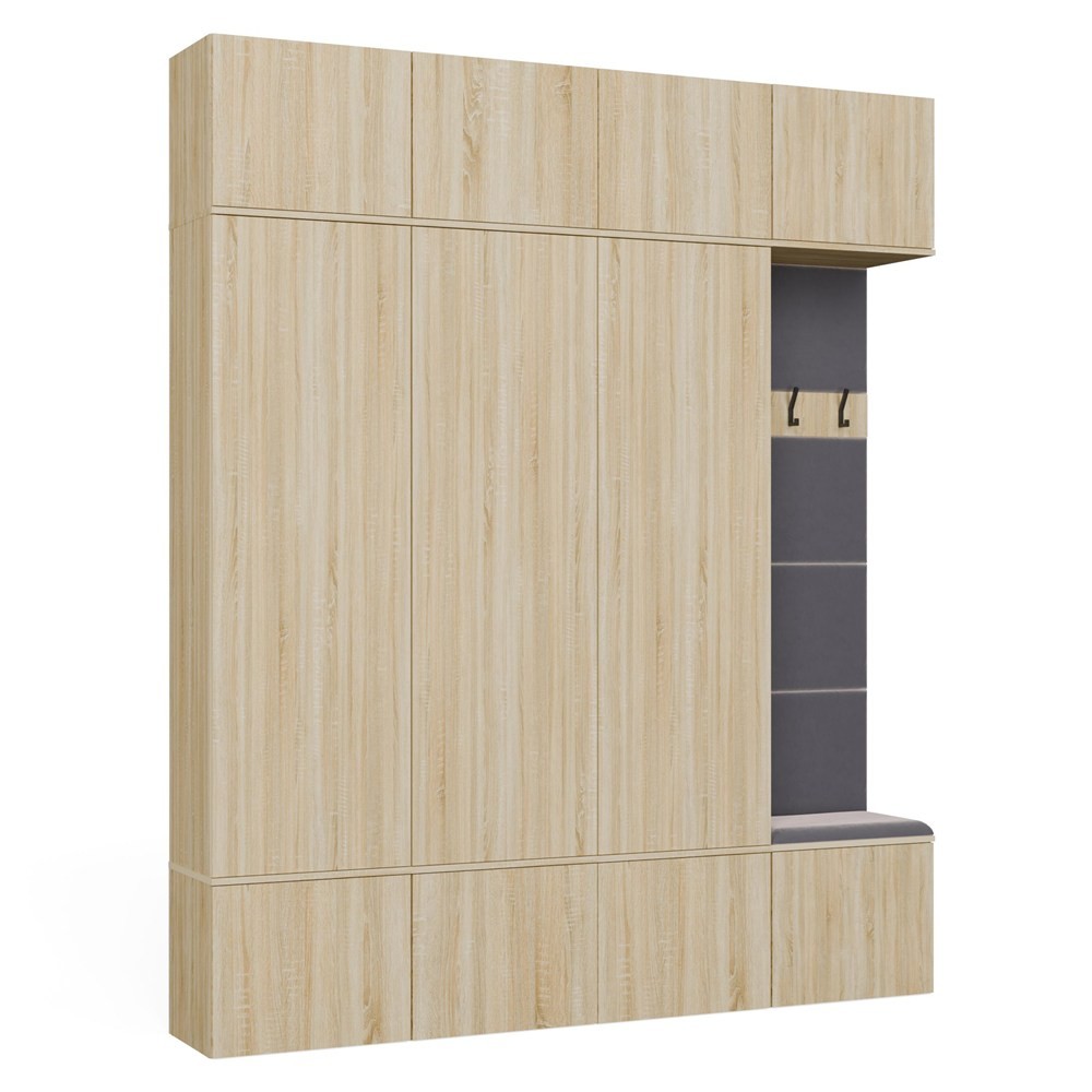 TP Living Předsíňová stěna Haga 3Sz1W 200 cm dub Sonoma