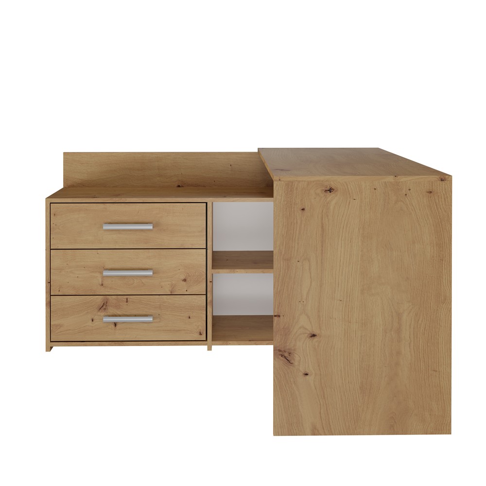 TP Living Rohový psací stůl + komoda DANY levý dub artisan - Obrázek 2