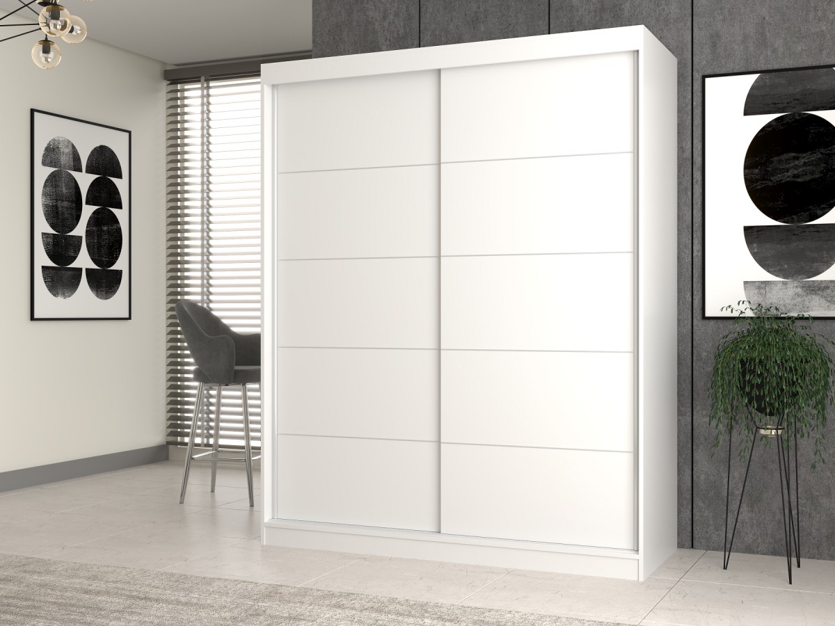 TP Living Šatní skříň IGA I 160 cm bílá - Obrázek 2