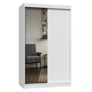 TP Living Šatní skříň IGA se zrcadlem 120 cm bílá
