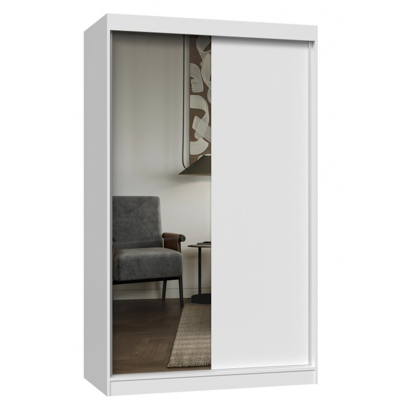 TP Living Šatní skříň IGA se zrcadlem 120 cm bílá