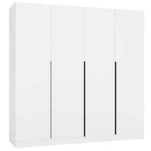 TP Living Šatní skříň Senso 4D 200 cm bílá/černá
