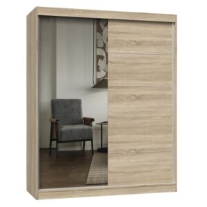 TP Living Šatní skříň se zrcadlem Iga 160 cm dub Sonoma II