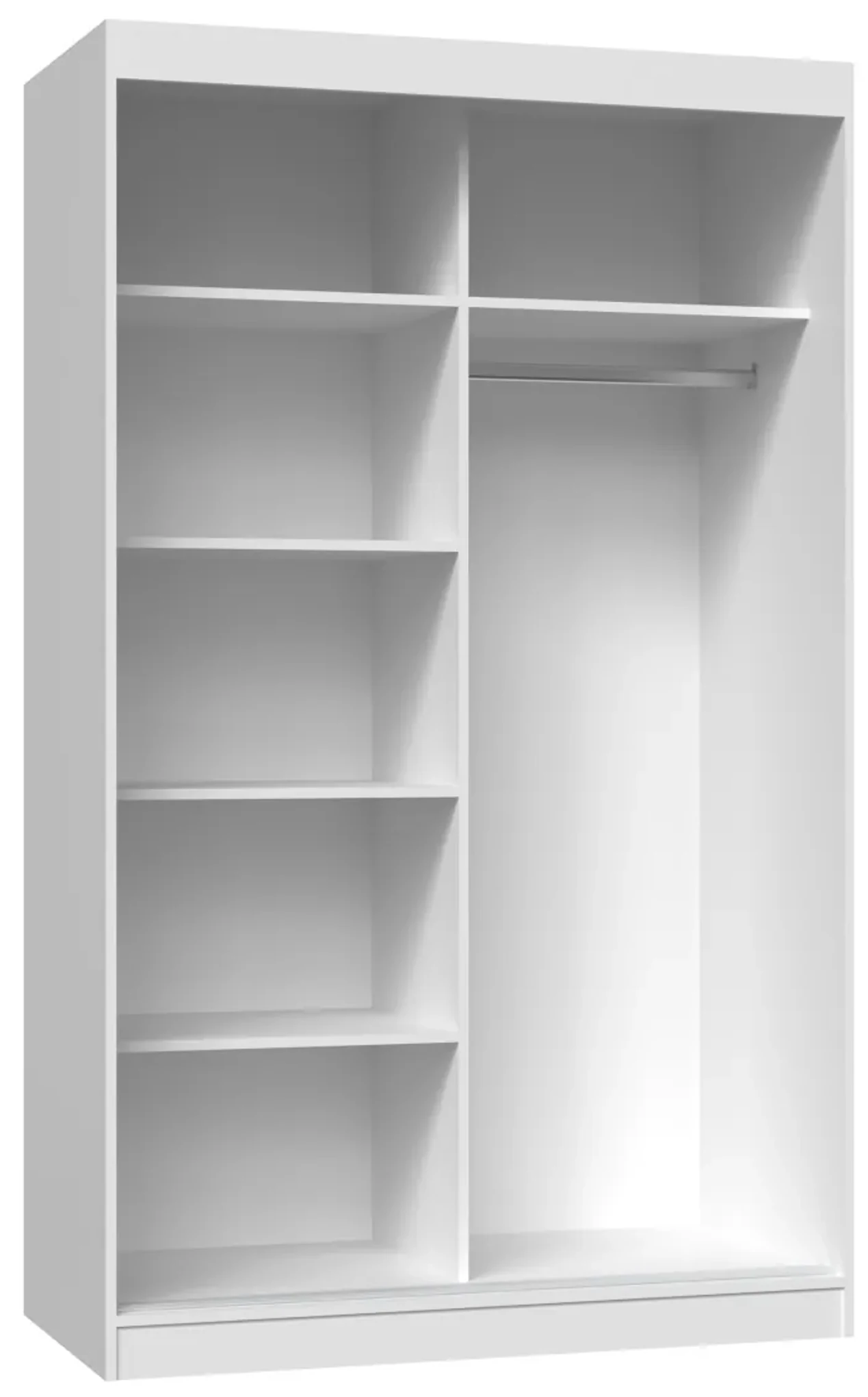 TP Living Šatní skříň se zrcadlem Iga A/C 120 cm bílá - Obrázek 2
