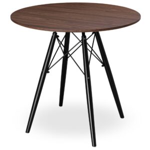 TZB Kulatý jídelní stůl Paris Black 80 cm jasan/černý