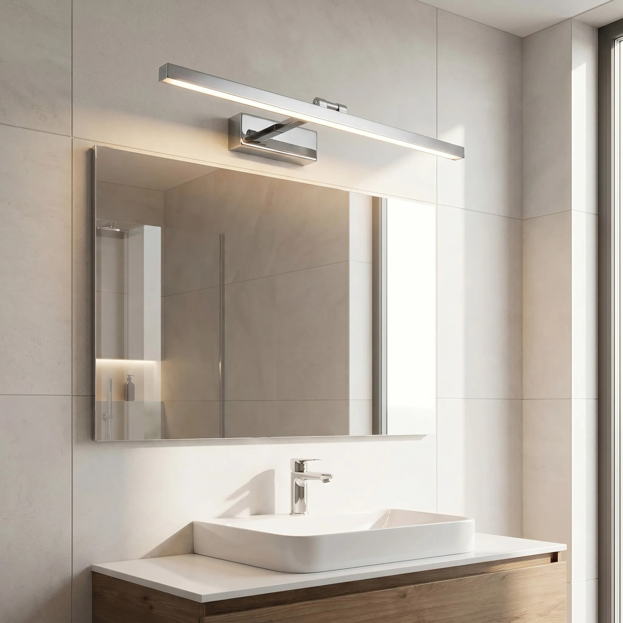 Toolight Koupelnové nástěnné LED osvětlení APP1859-1W 80 cm chrom - Obrázek 2