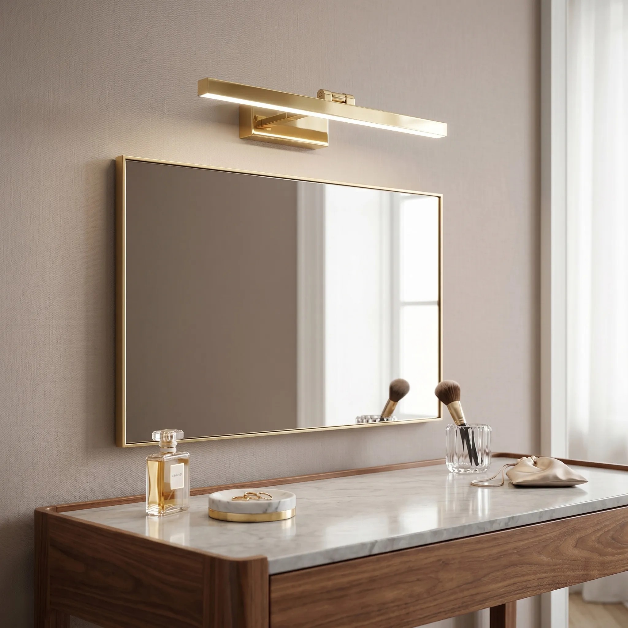 Toolight Koupelnové nástěnné LED osvětlení APP1861-1W 60 cm zlatá - Obrázek 2
