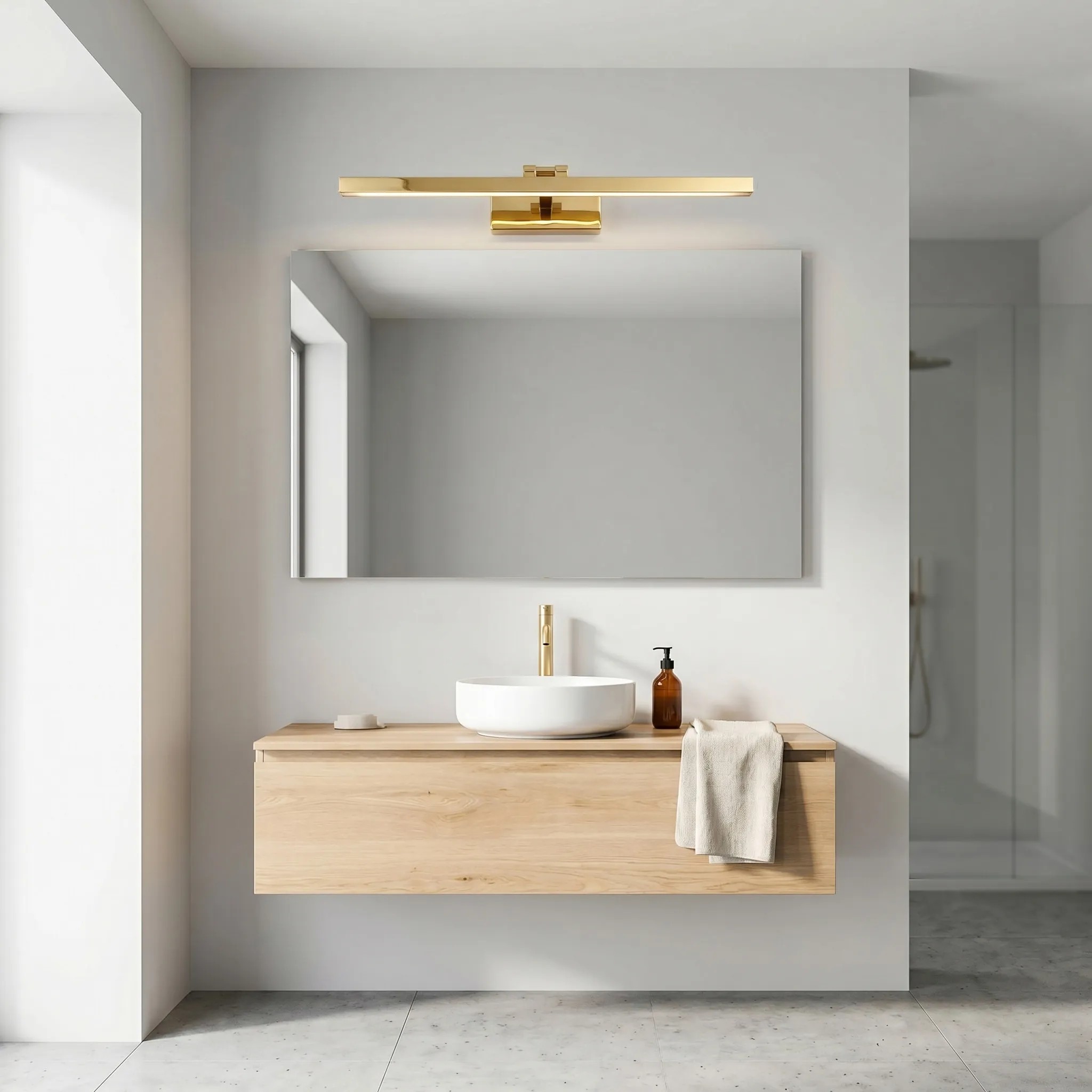 Toolight Koupelnové nástěnné LED osvětlení APP1862-1W 80 cm zlatá - Obrázek 2