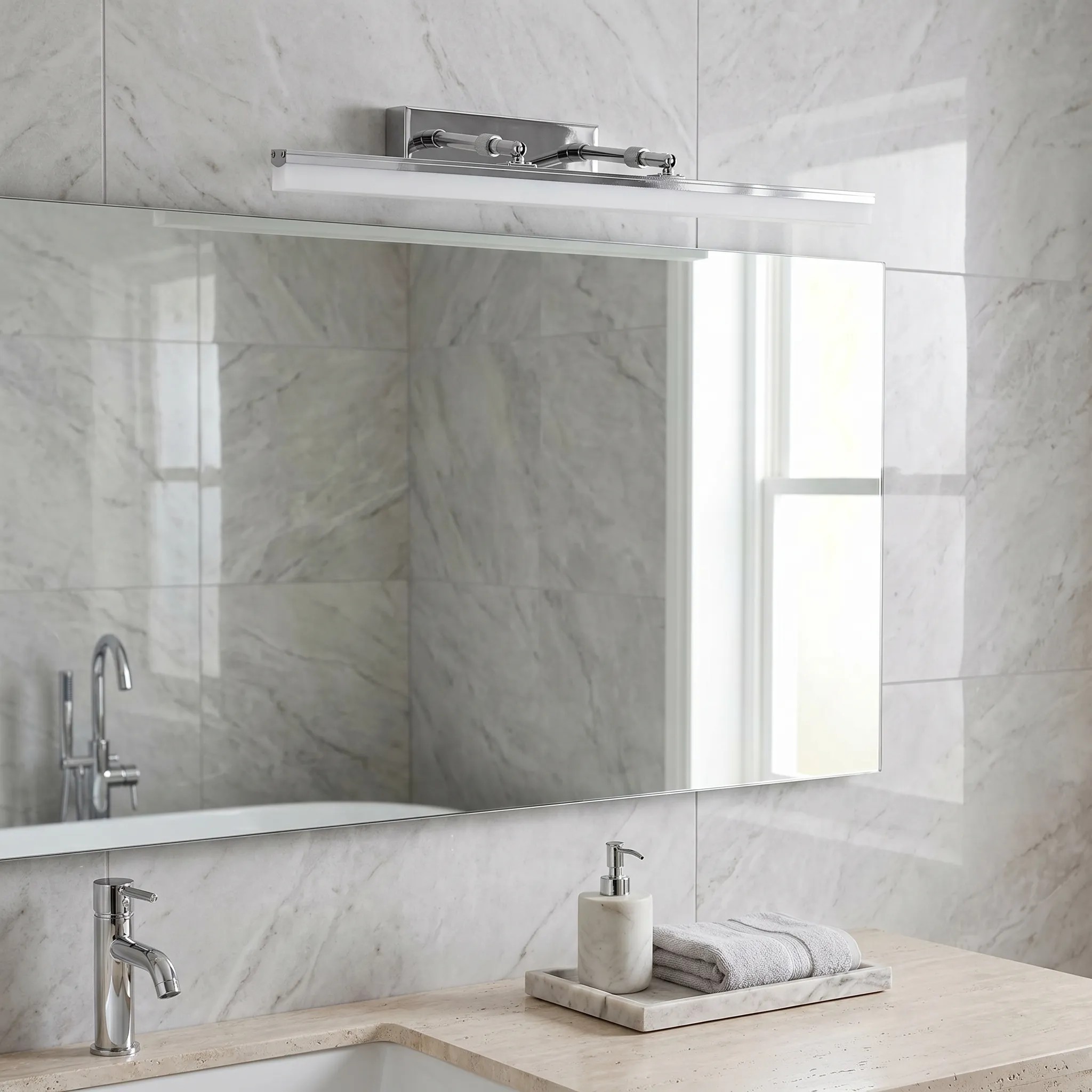 Toolight Koupelnové nástěnné LED osvětlení APP1870-1W 60cm chrom - Obrázek 2