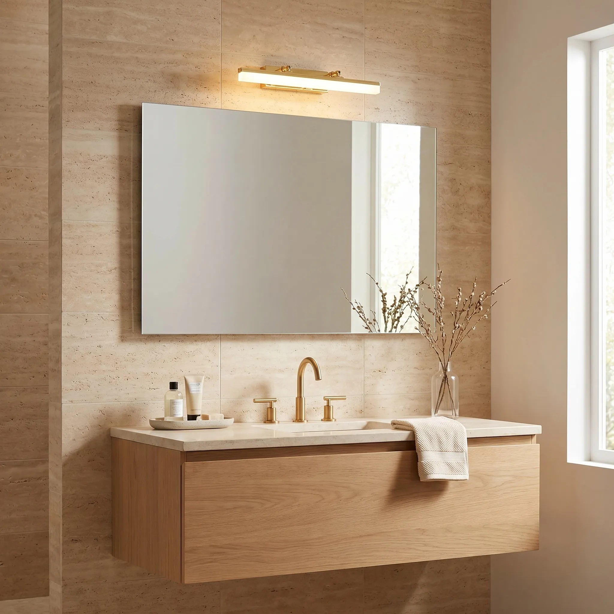 Toolight Koupelnové nástěnné LED osvětlení APP1872 40 CM zlatá - Obrázek 2