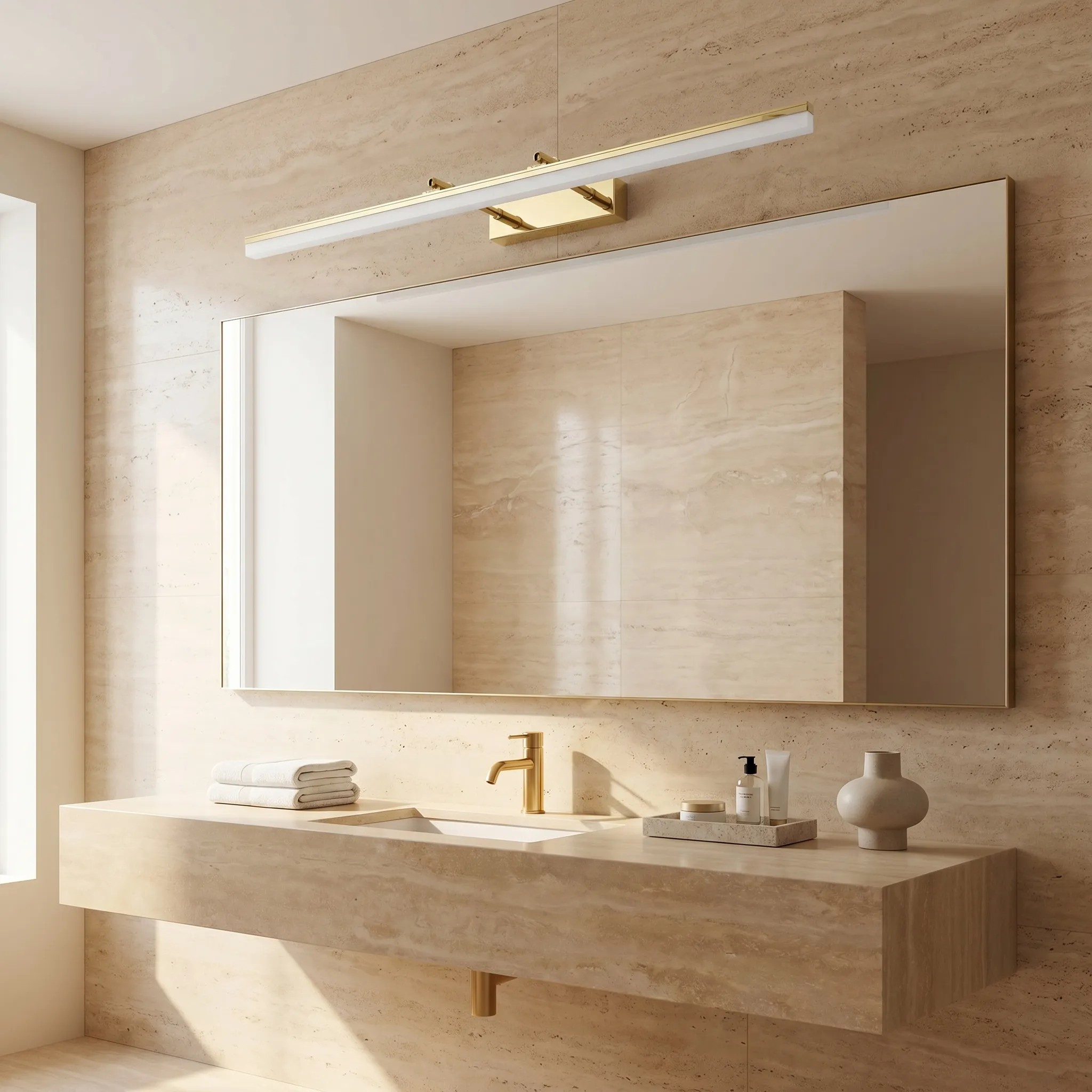 Toolight Koupelnové nástěnné LED osvětlení APP1874-1W 80cm zlatá - Obrázek 2