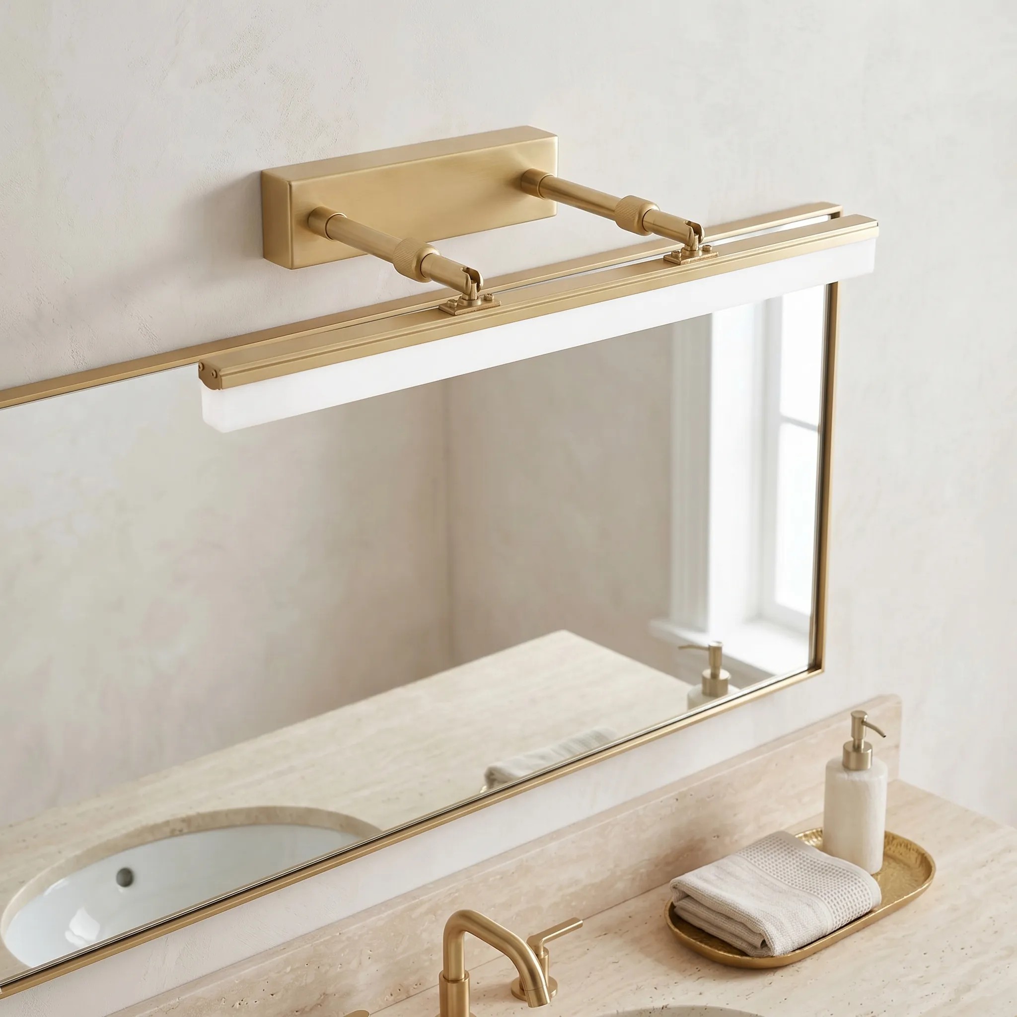 Toolight Koupelnové nástěnné LED osvětlení APP1875-1W 40cm kartáčovaná zlatá - Obrázek 2