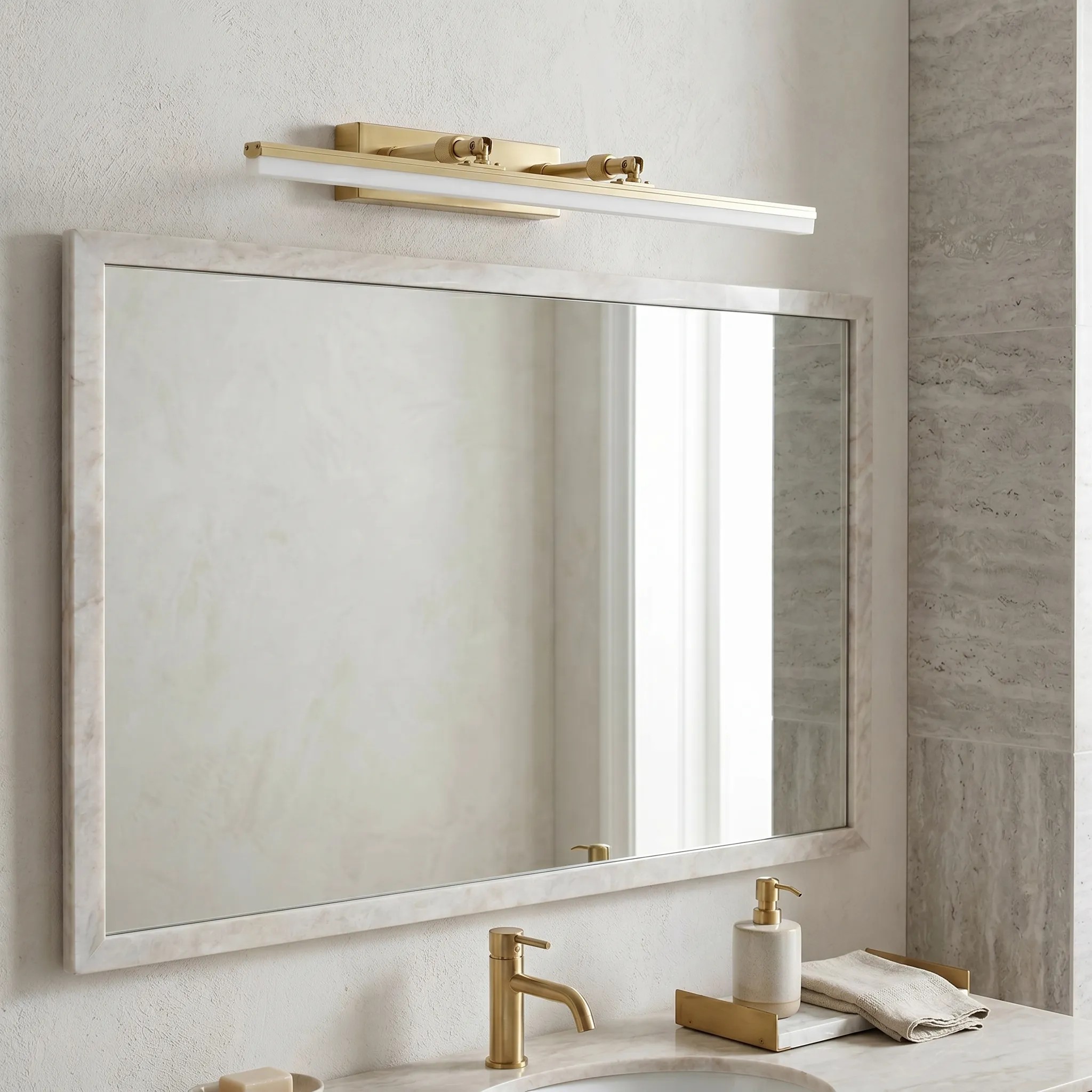 Toolight Koupelnové nástěnné LED osvětlení APP1876-1W 60cm kartáčovaná zlatá - Obrázek 2