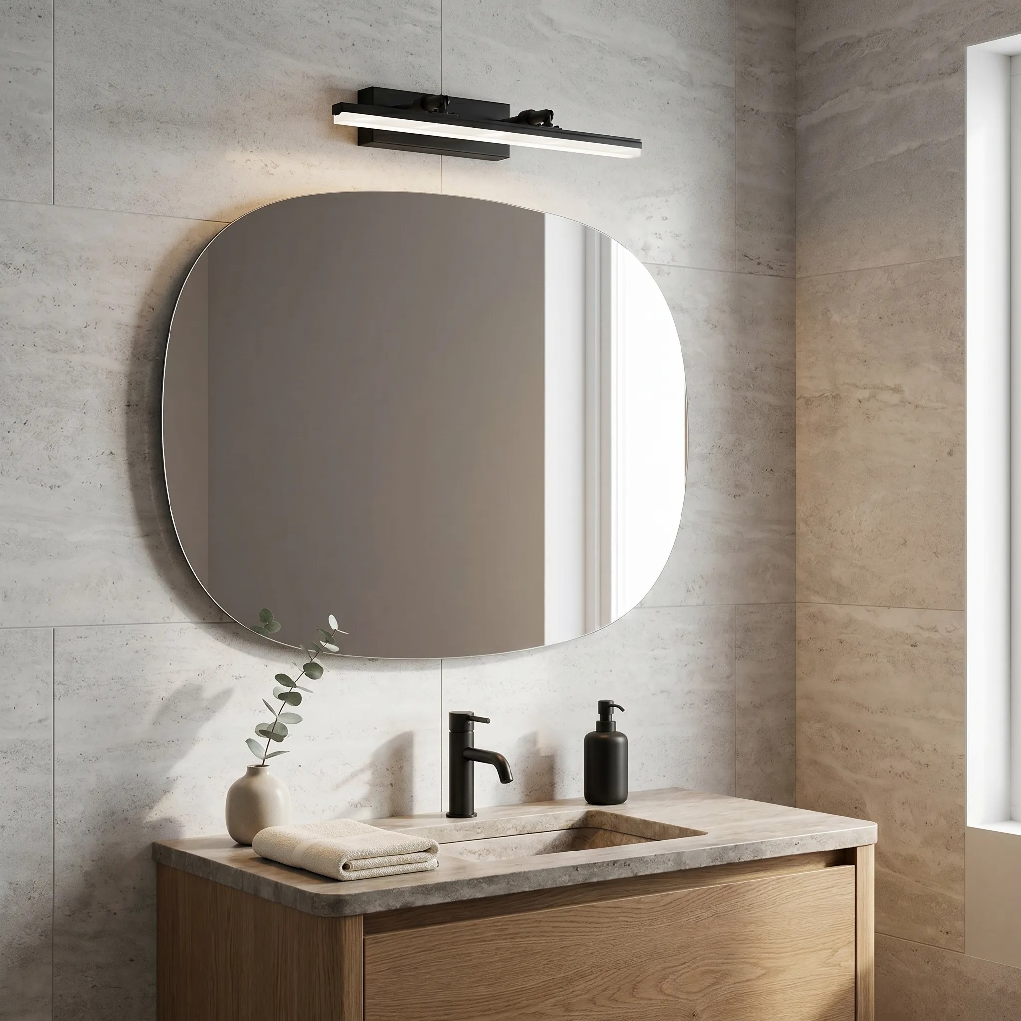Toolight Koupelnové nástěnné LED osvětlení APP1878-1W 40cm černá - Obrázek 2