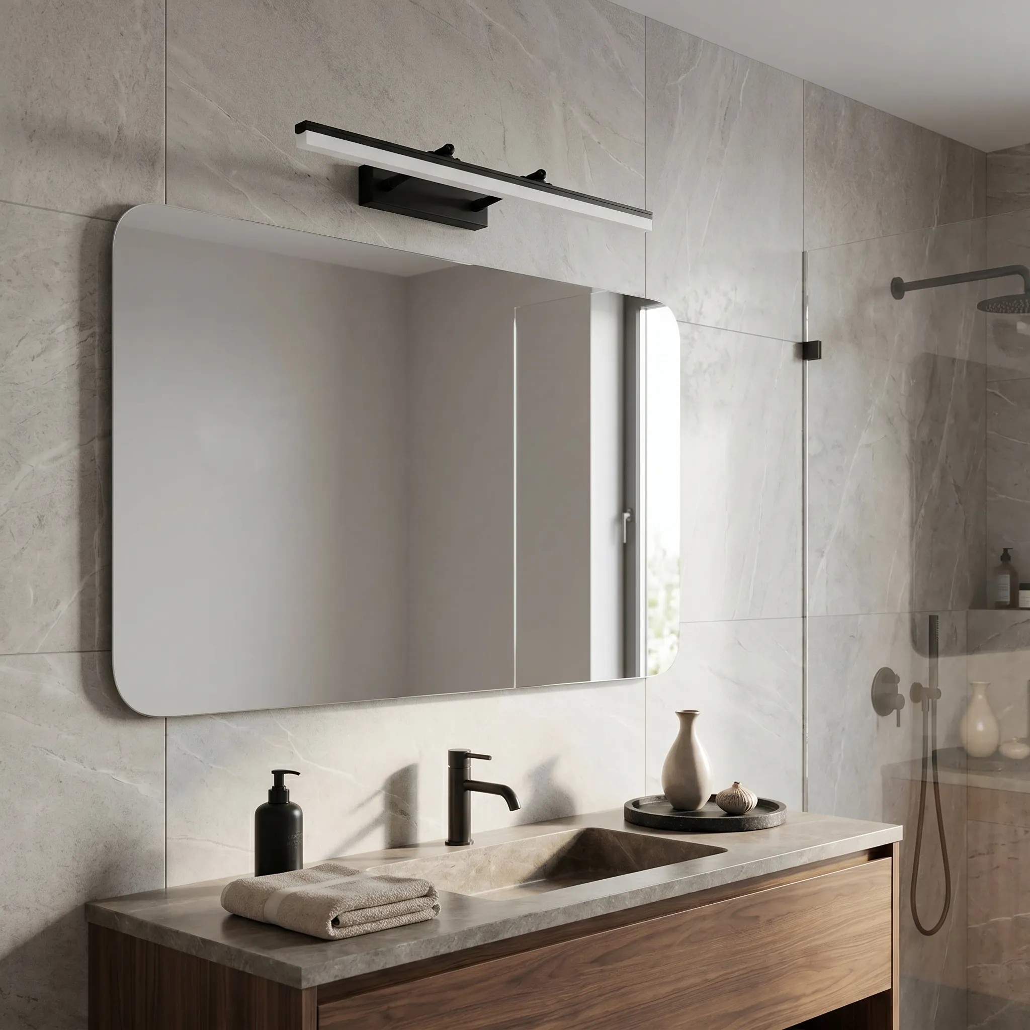 Toolight Koupelnové nástěnné LED osvětlení APP1879-1W 60cm černá - Obrázek 2