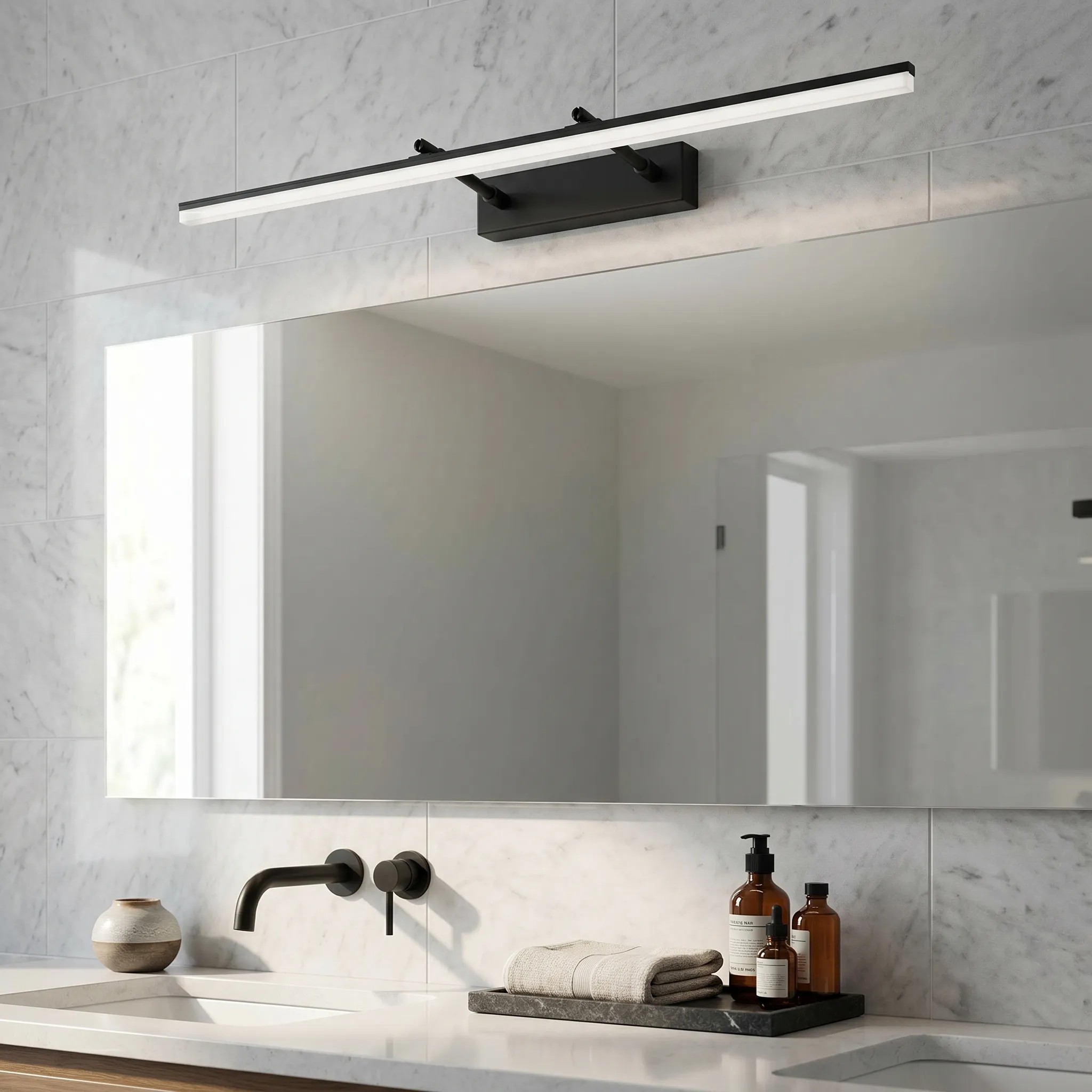 Toolight Koupelnové nástěnné LED osvětlení APP1880-1W 80cm černá - Obrázek 2